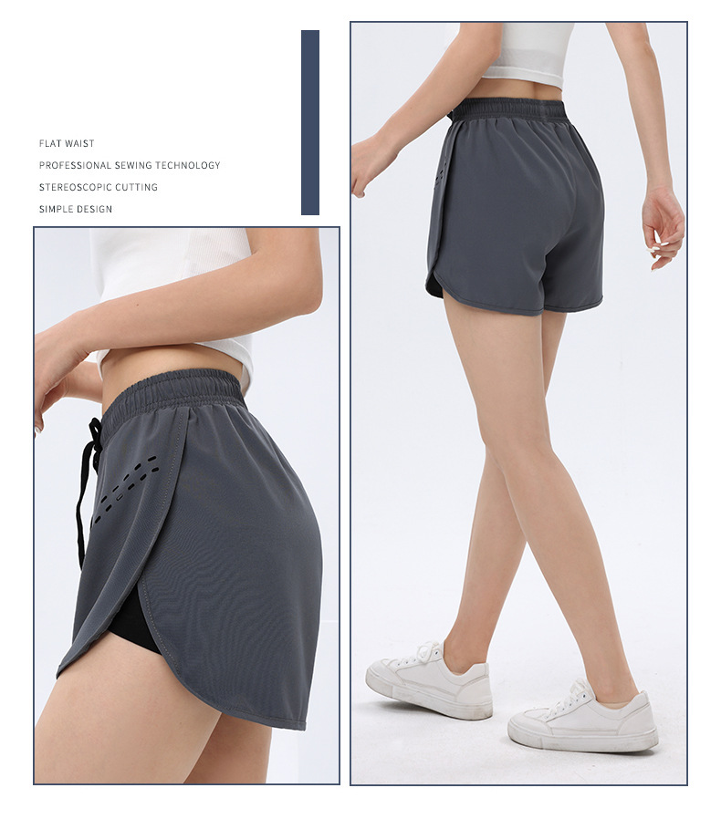 Four-sided stretch anti-exposure breathable sports women shorts 176-B2208