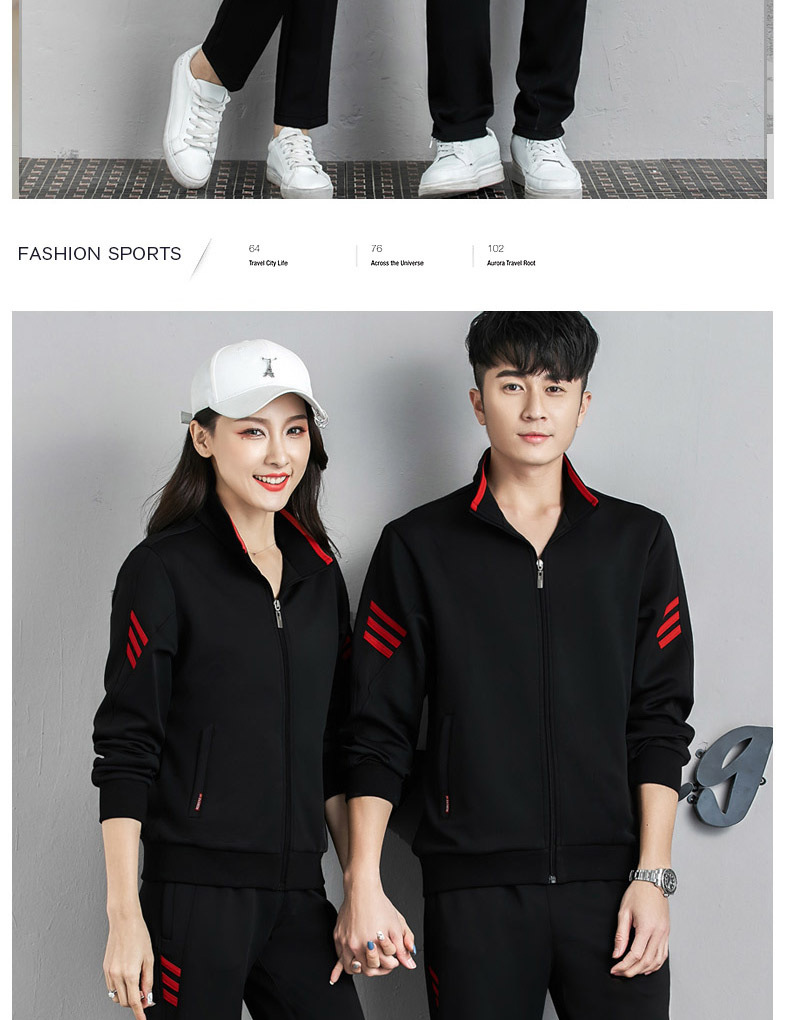 Casual running sports suit two-piece couple model KC3-1901