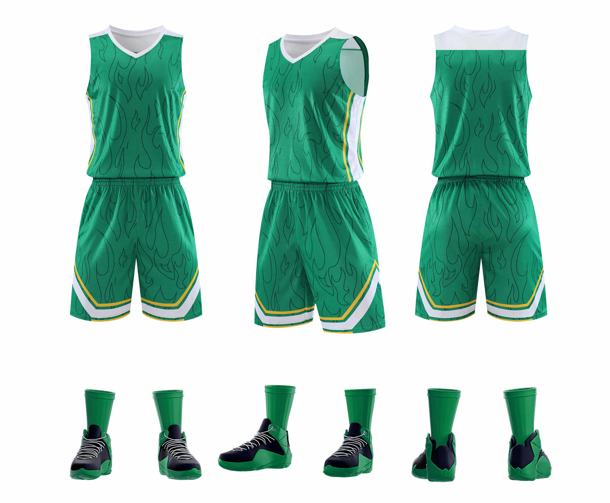 Moisture wicking quick-drying basketball jersey set YA-8622