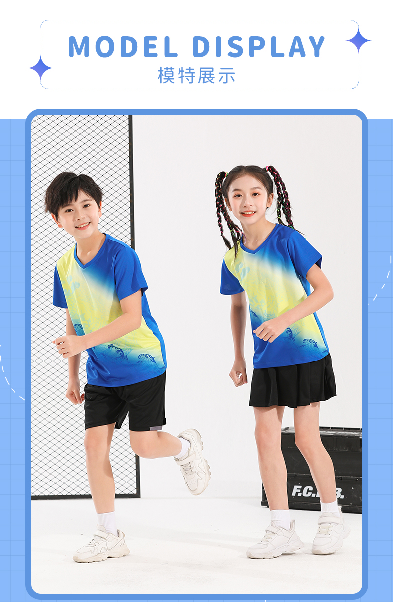 Parent-child outfit table tennis badminton tennis top sportswear GR8-8809