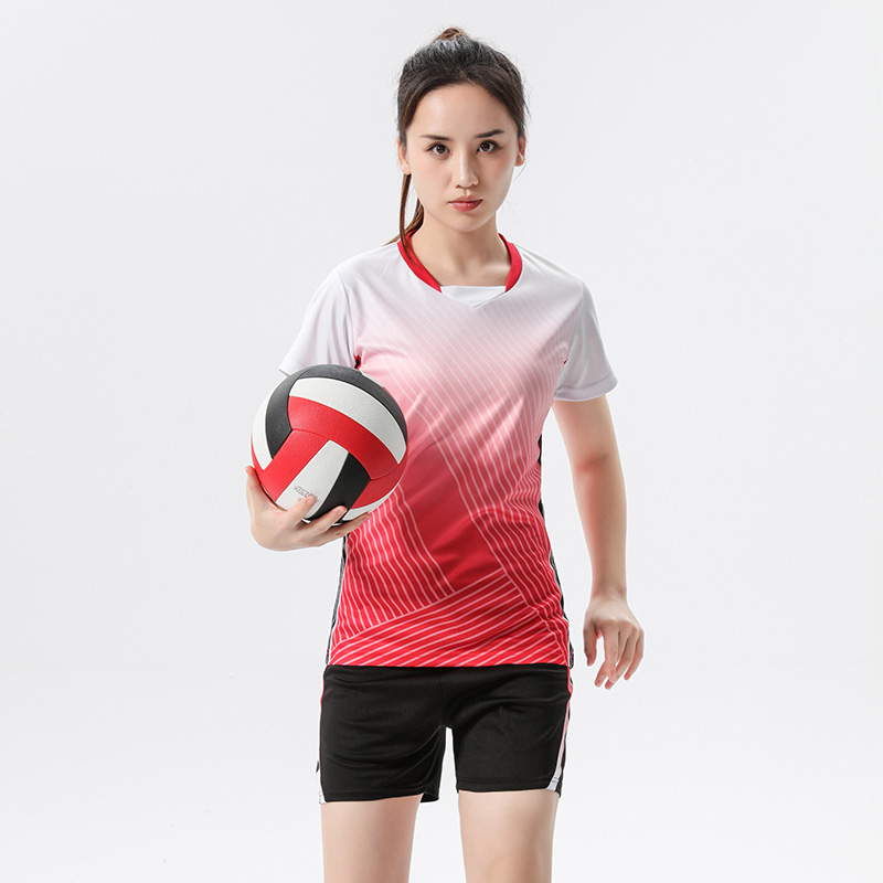 Gradient stripes women volleyball uniform suit 161-PQ241