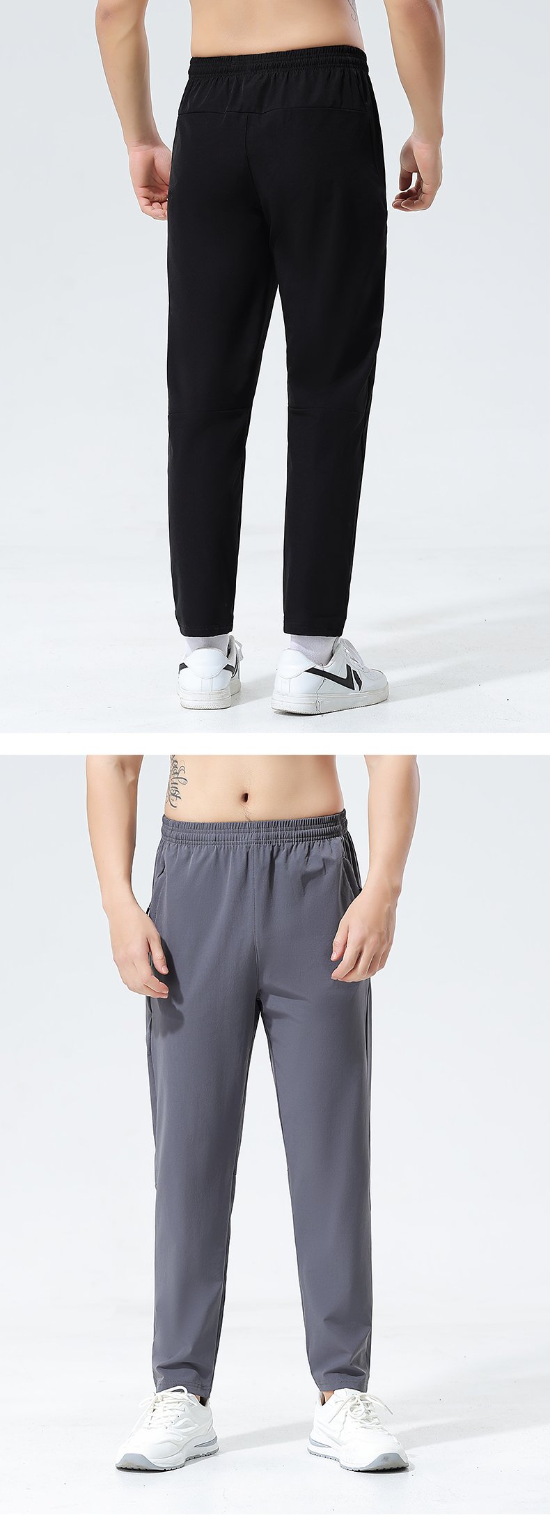 High elastic quick-drying air-conditioning sports trousers flat-leg G19-3027