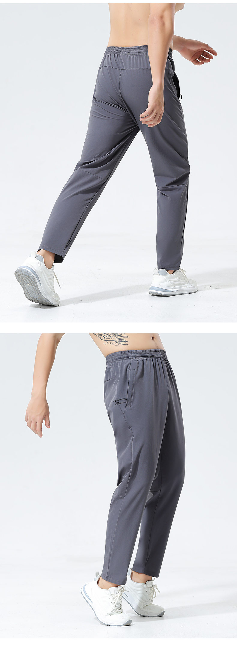 High elastic quick-drying air-conditioning sports trousers flat-leg G19-3027