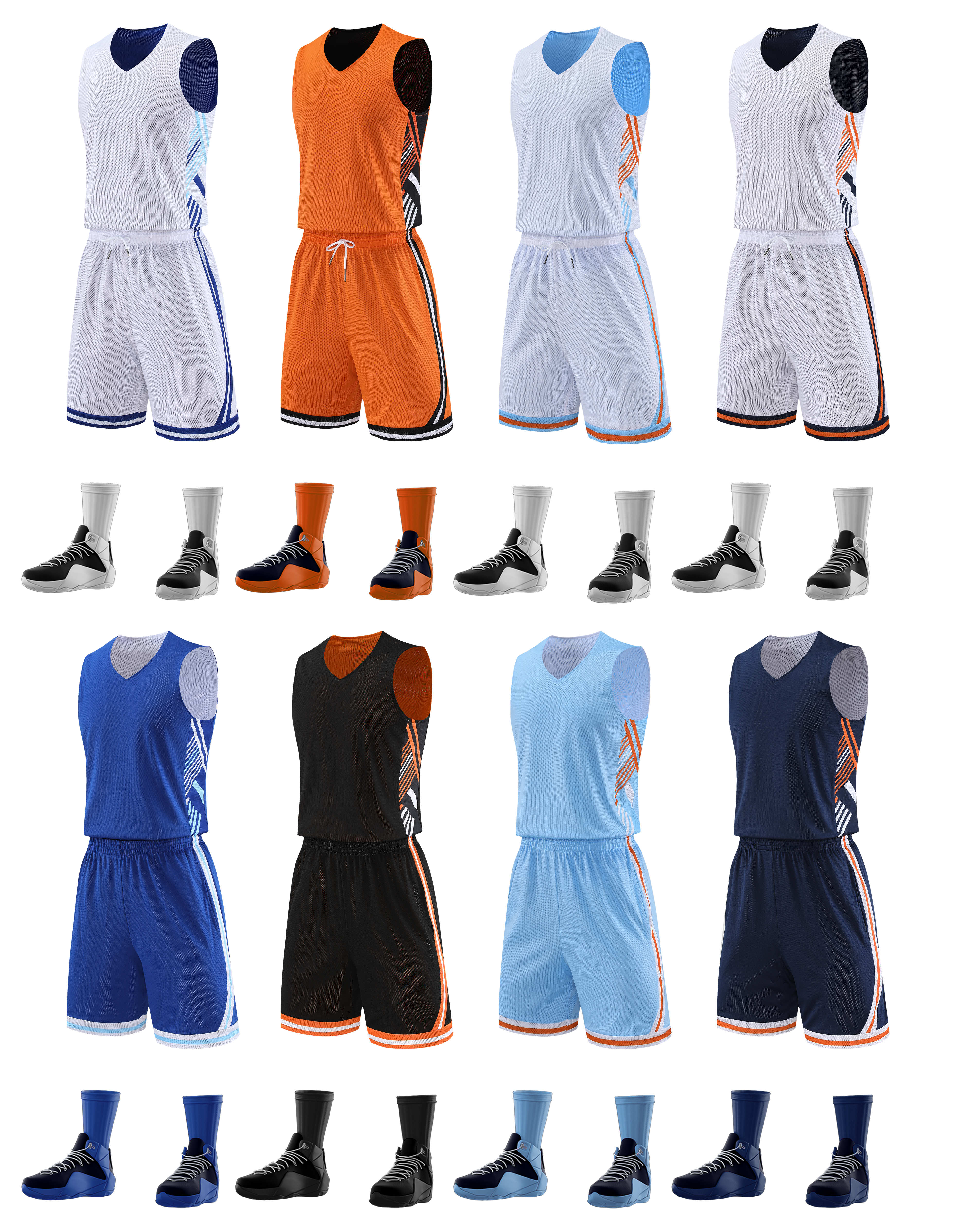 American style breathable casual double-sided vest basketball uniform suit GB9-2026