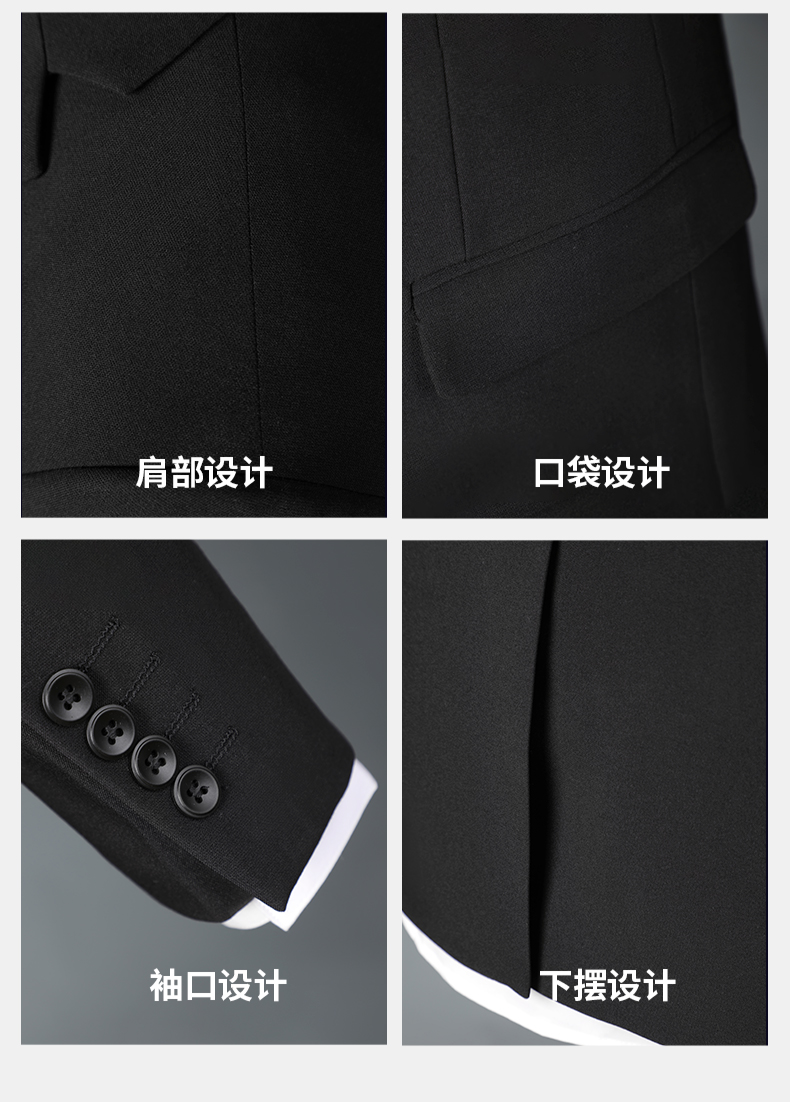 High-end business suit three-piece suit DY1-8018 men jacket + vest + trousers