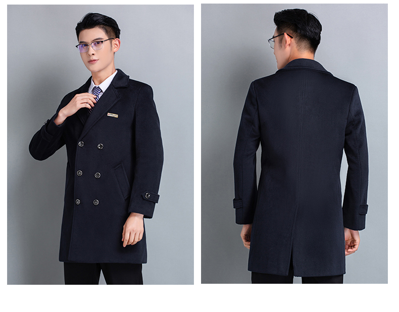 Slim fit professional woolen coat for men H27-802