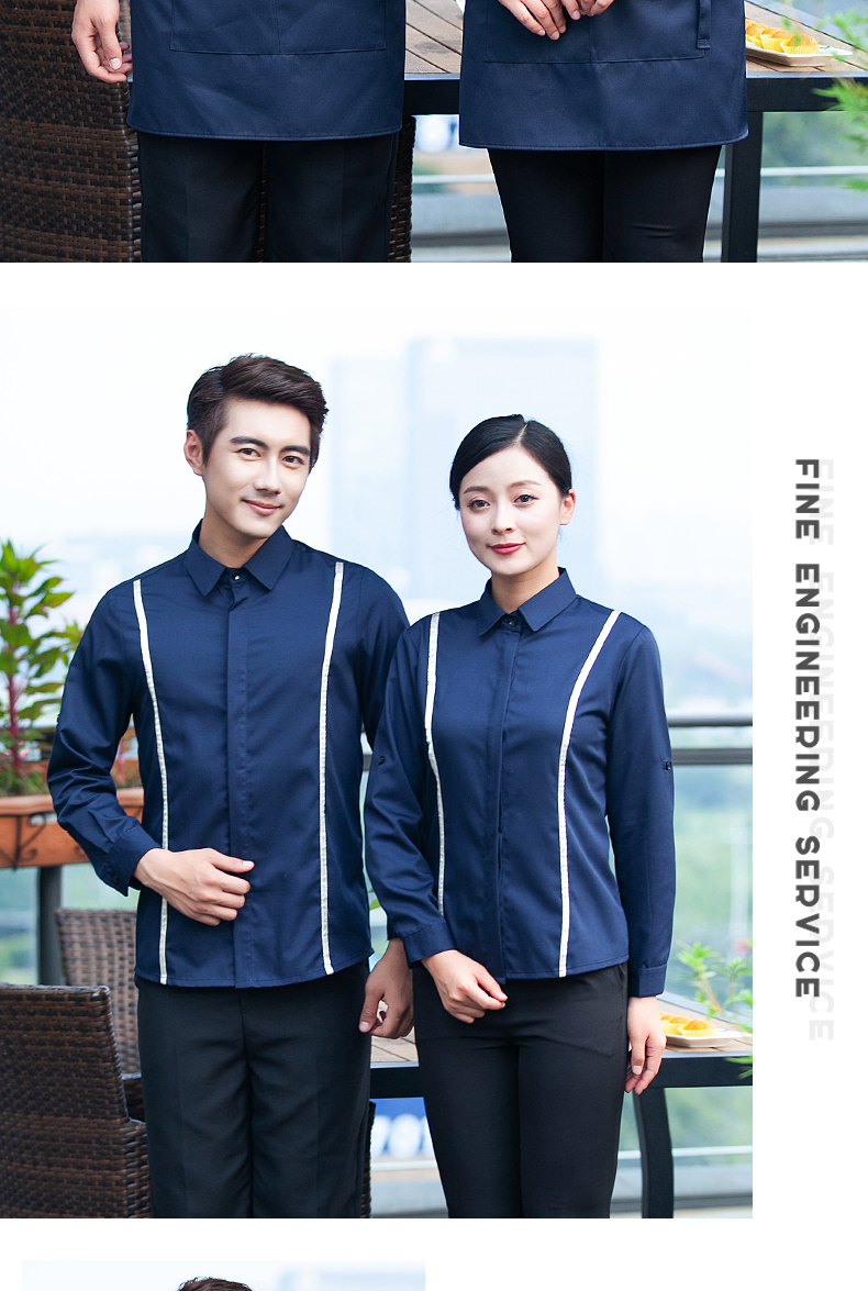 Western restaurant shirt cleaning work clothes H10-24021