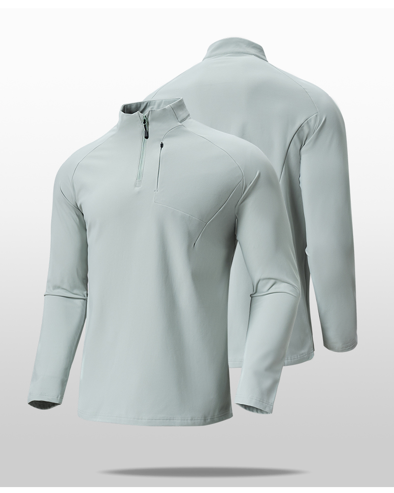 Coolsen brushed solid color half zip sweatshirt KD4-88120