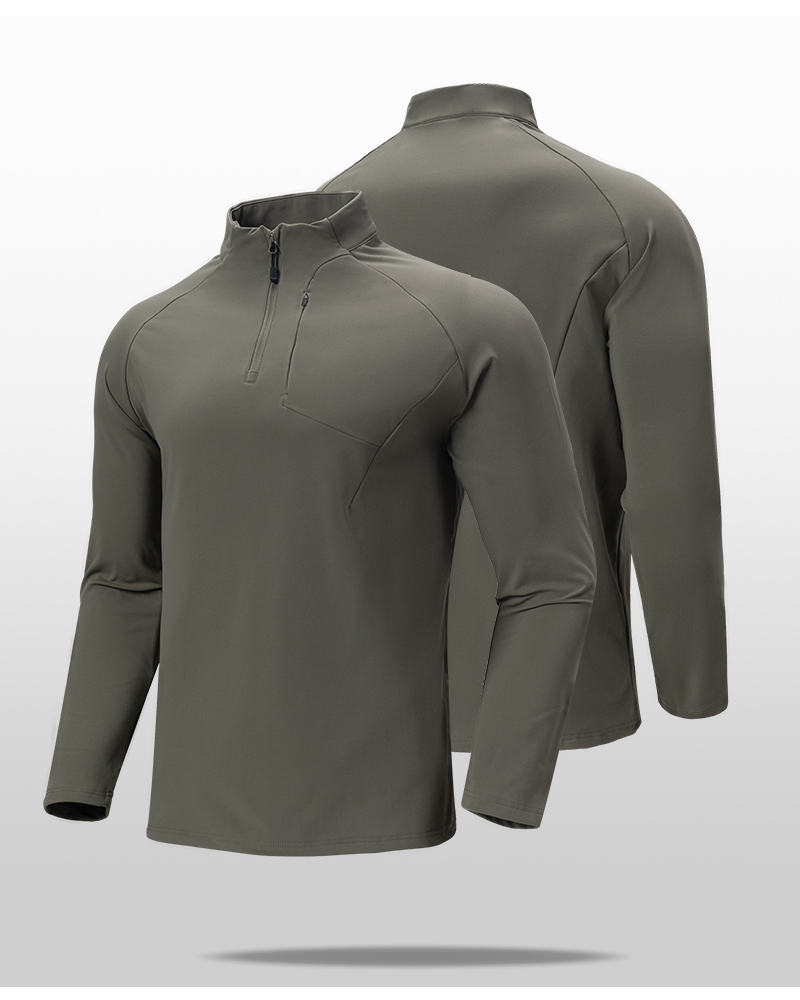 Coolsen brushed solid color half zip sweatshirt KD4-88120