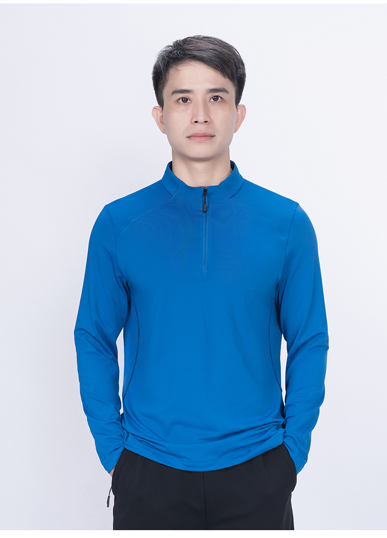 210g4D bay pattern jacquard long sleeve T-shirt KD4-88153