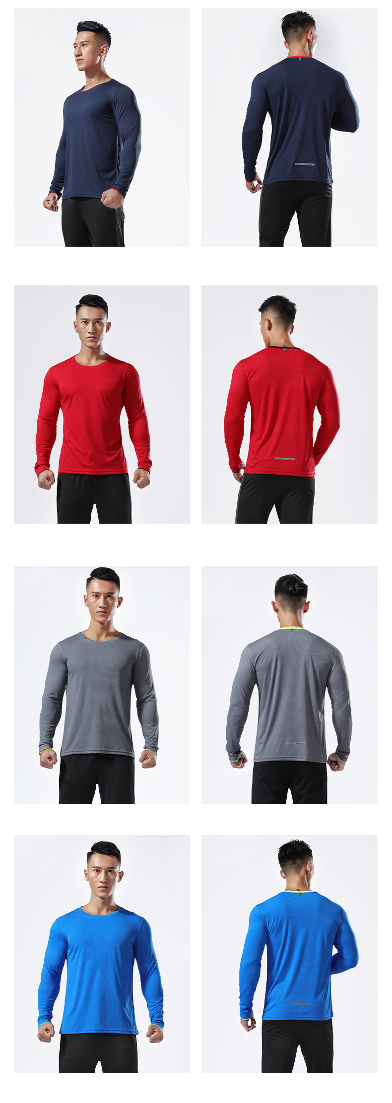 Quick-drying round neck long-sleeved T-shirt universal GJ8-YA04L