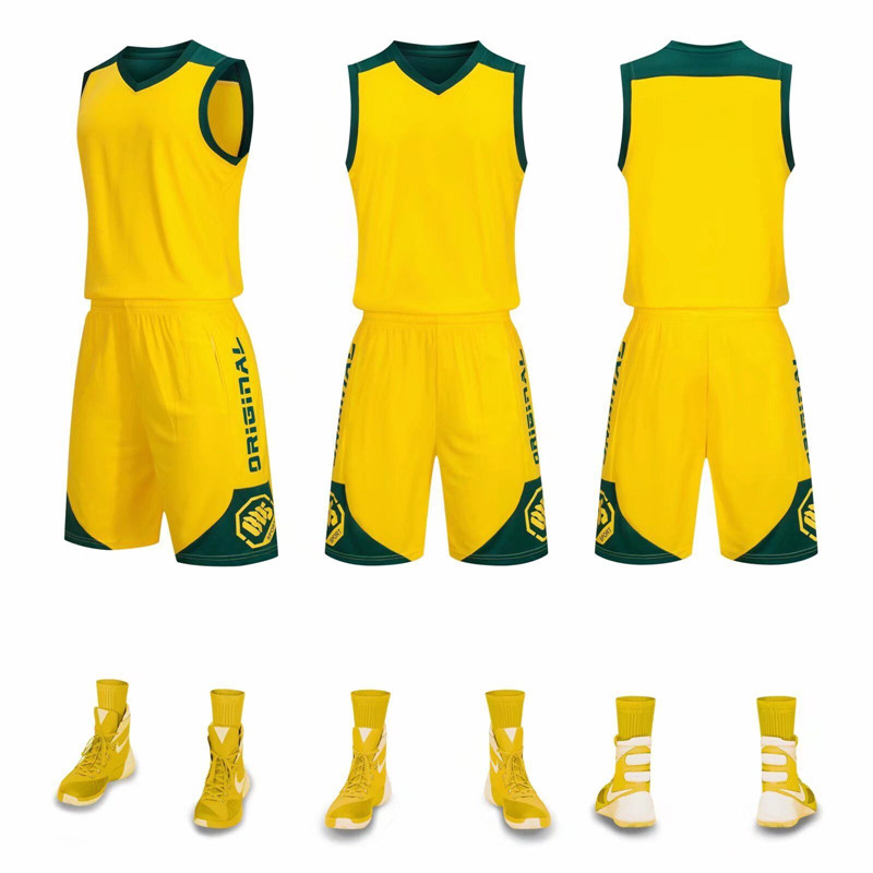 Printed color matching quick-drying basketball suit GLT-2019