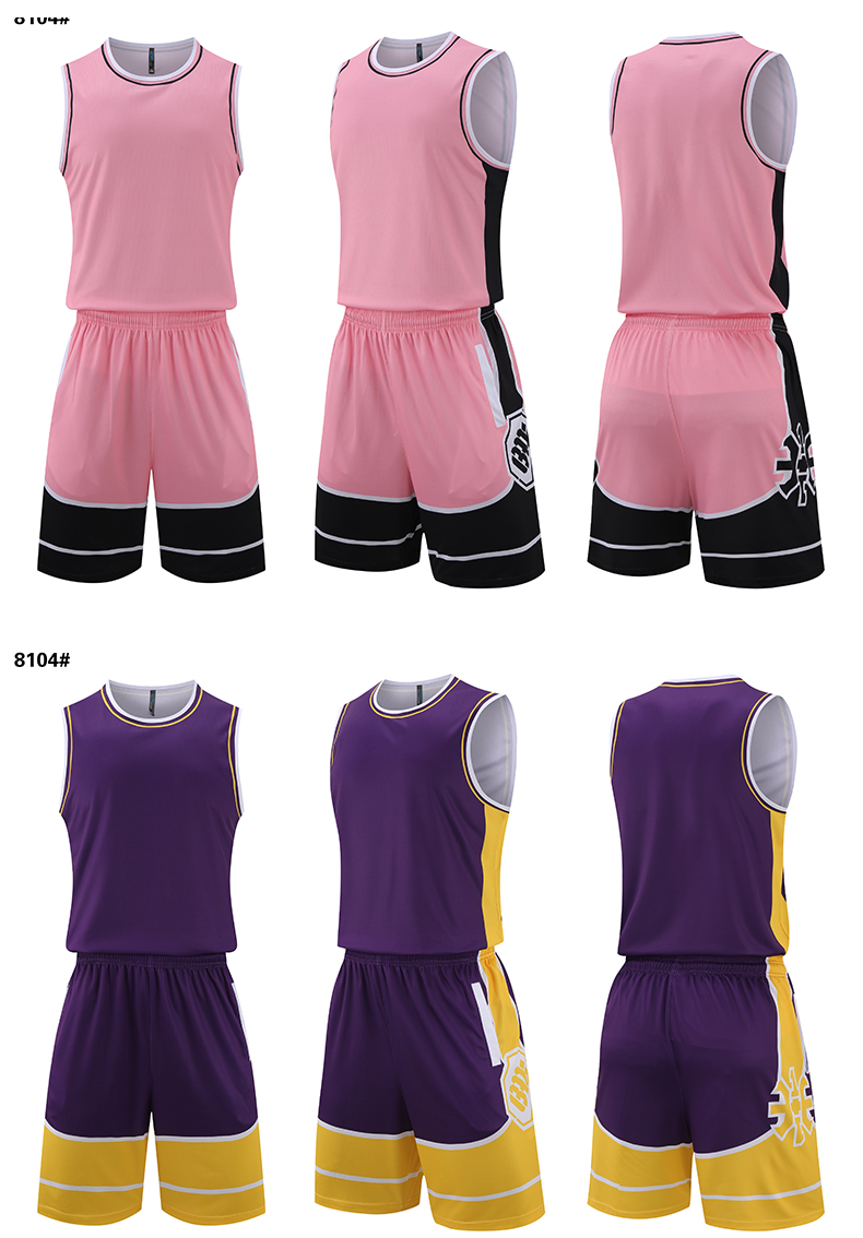 Contrast color quick-drying basketball uniform suit GB14-8104