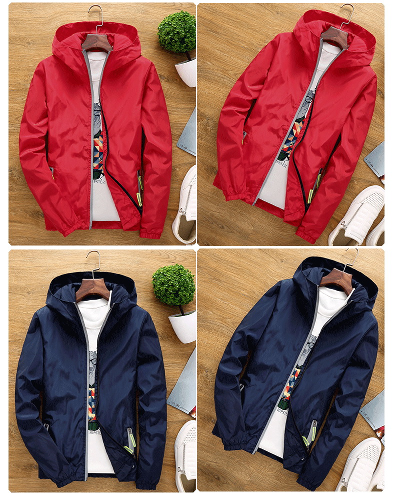 Reflective zipper jacket B17-8811