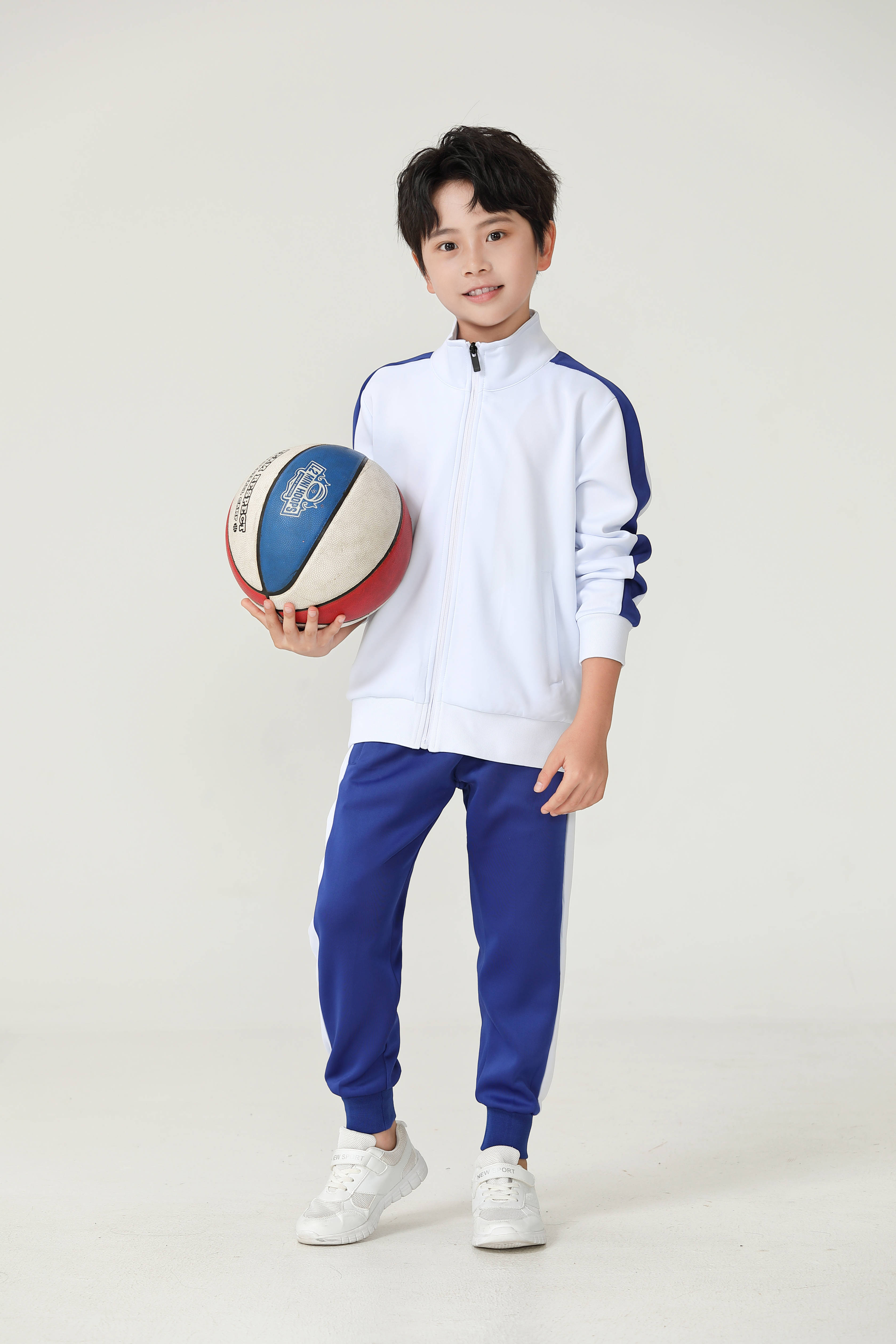 Healthy cloth sports casual stand-up collar side color-blocking children long-sleeved jacket G19-2003 children style