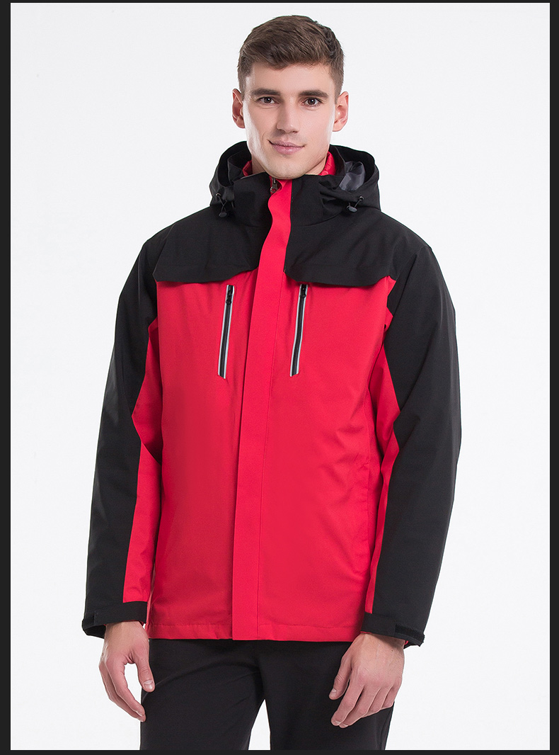 Outdoor mountaineering clothing double zipper three-in-one detachable ultra-soft velvet liner assault jacket general model YZ01-1919