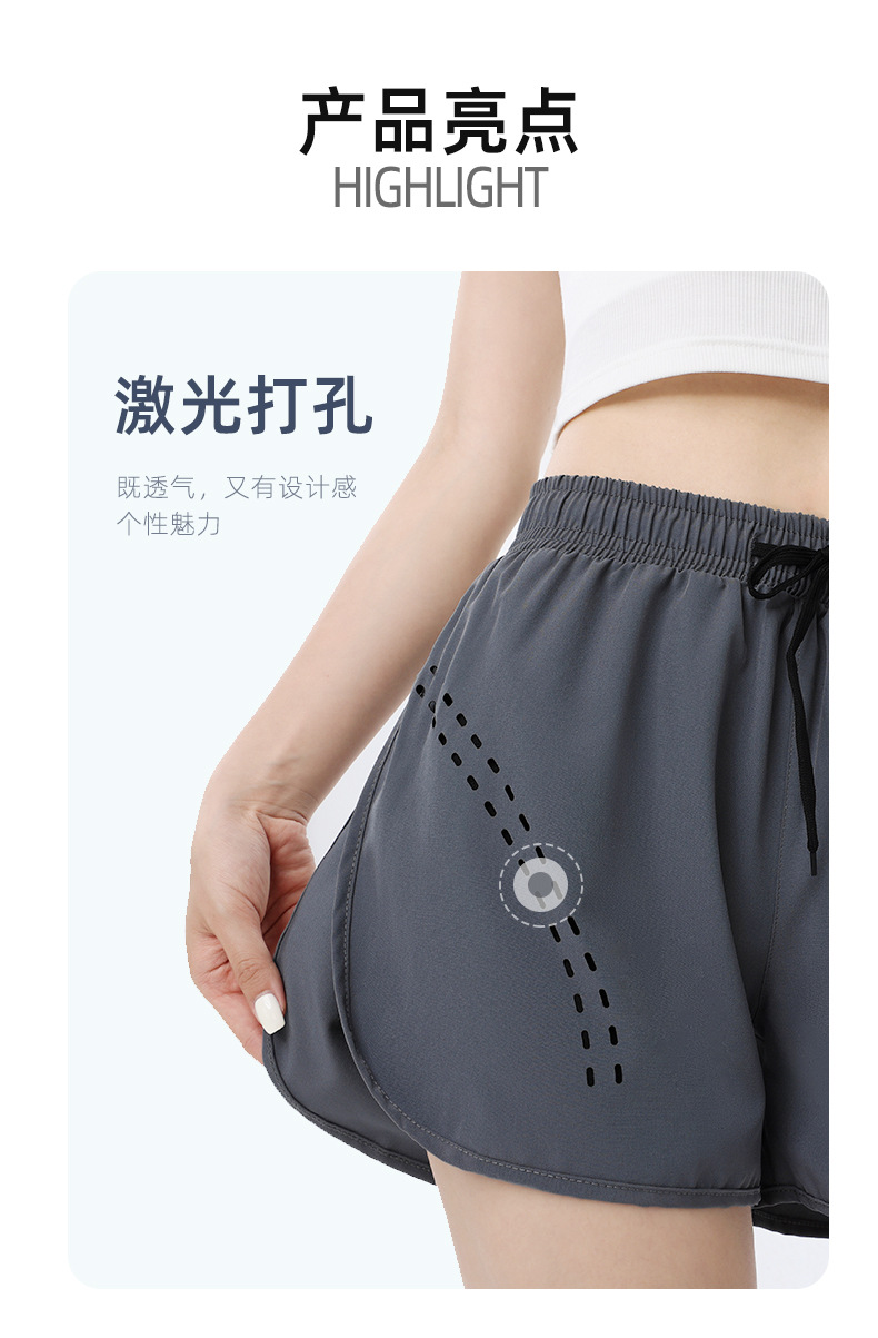 Four-sided stretch anti-exposure breathable sports women shorts 176-B2208