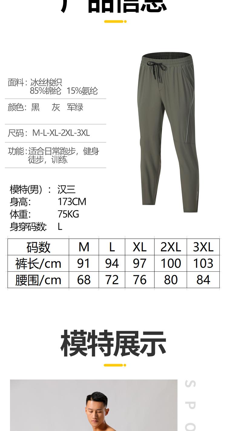 Nylon ice silk quick-drying sports trousers GR9-P218