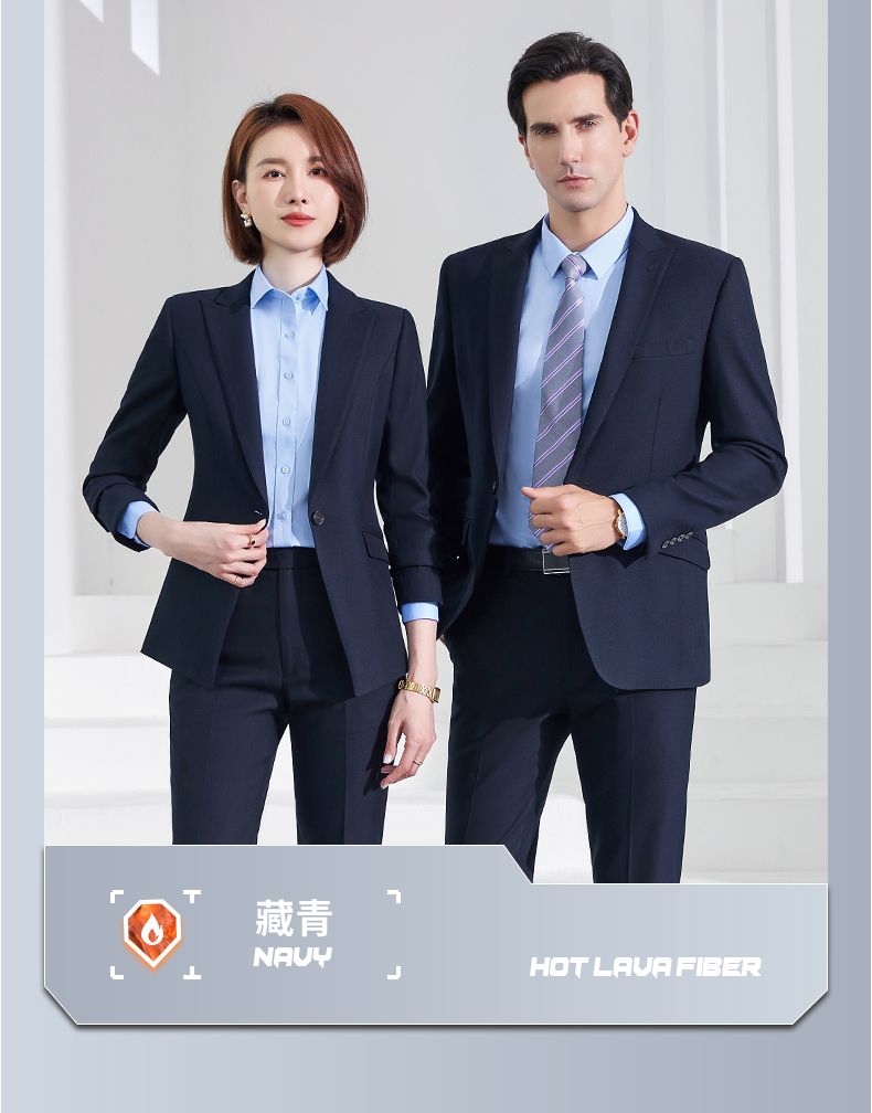 Twill hot lava fiber back double slit business men and women suit jacket 188-6289 suit