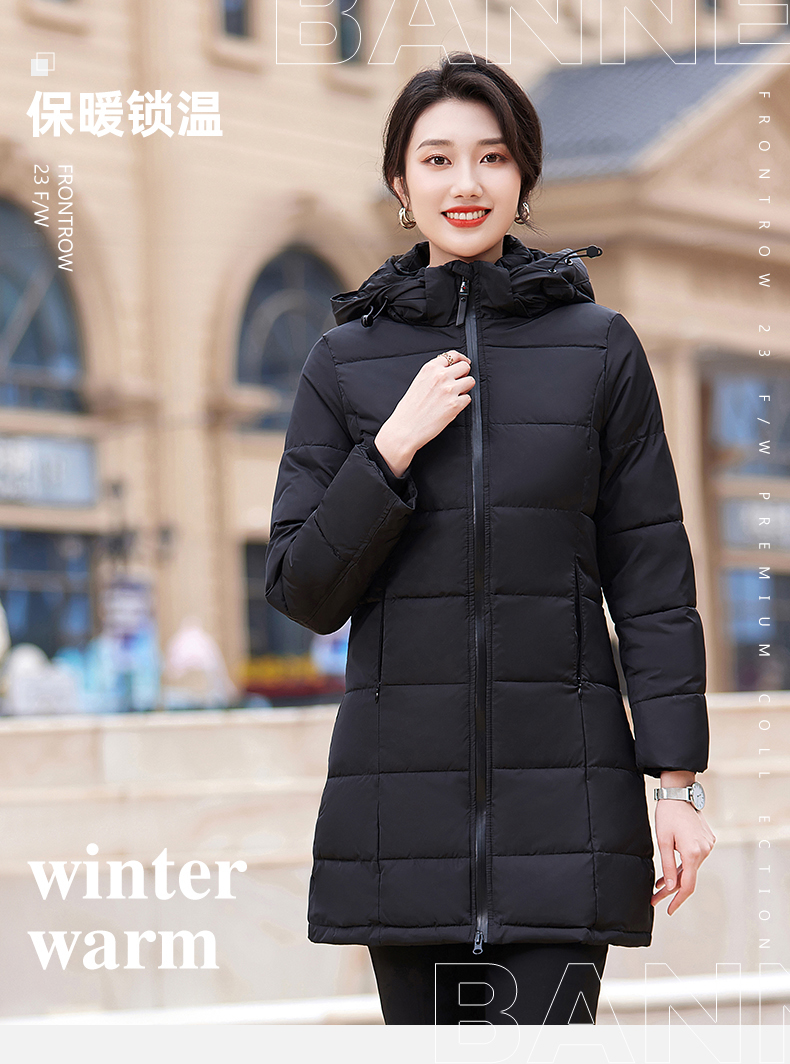 Business thick down jacket mid-length women model DY7-252 women model