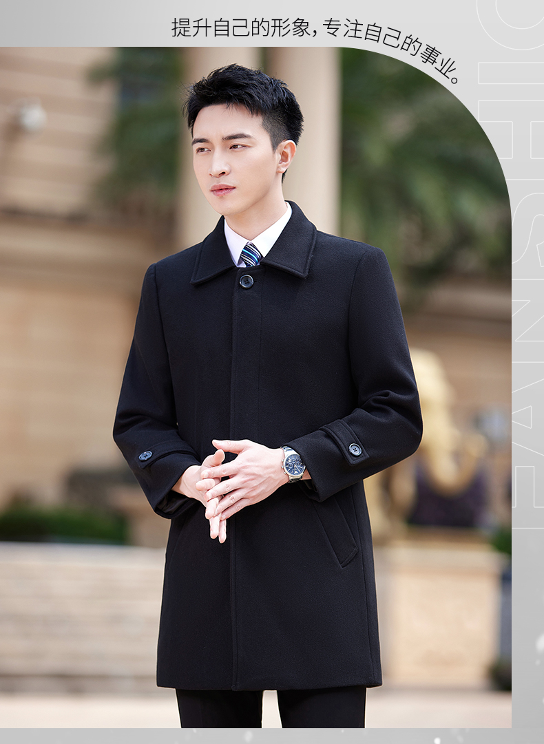 Business mid-length woolen coat for men DY7-1891A