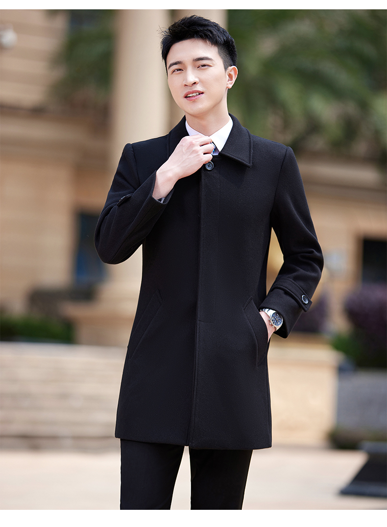 Business mid-length woolen coat for men DY7-1891A