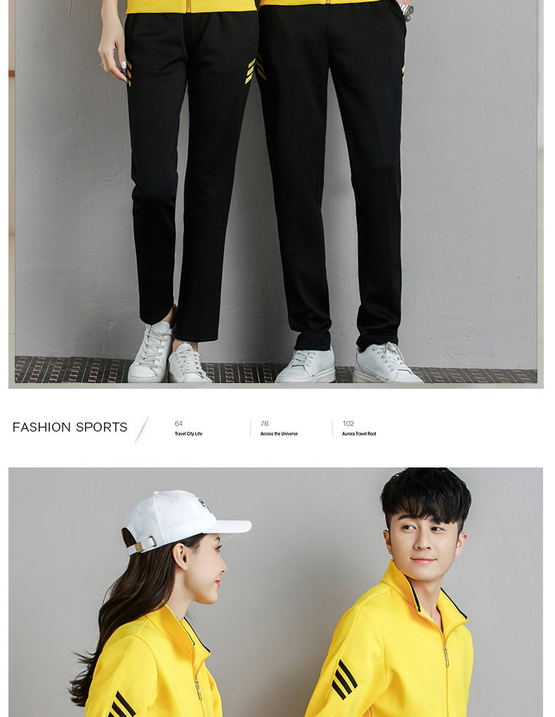 Casual running sports suit two-piece couple model KC3-1901