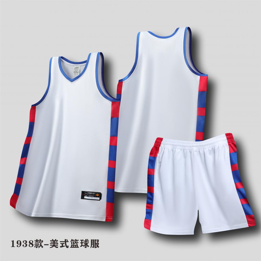 American style striped color matching vest basketball uniform suit 120-1938