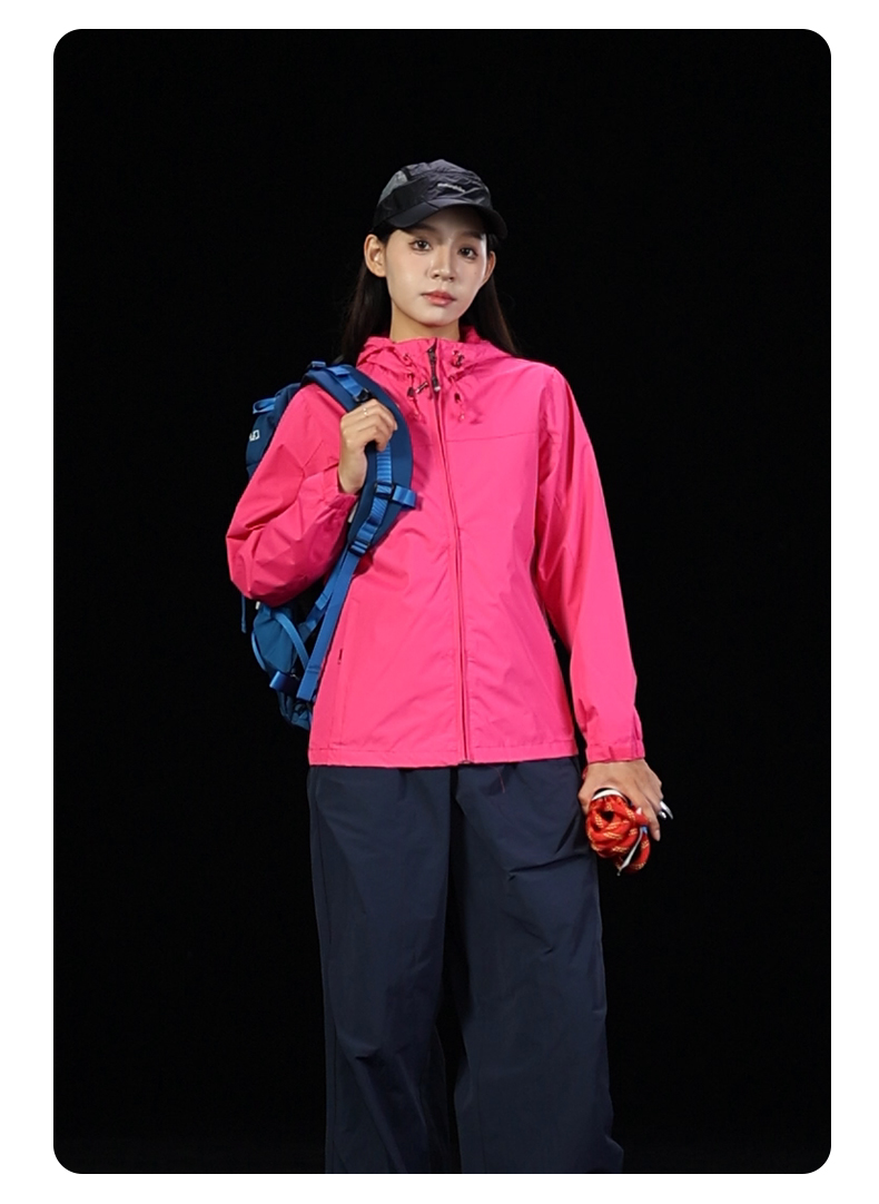 Tajinlong 4-ring solid color waterproof jacket GJ2-2558 for women