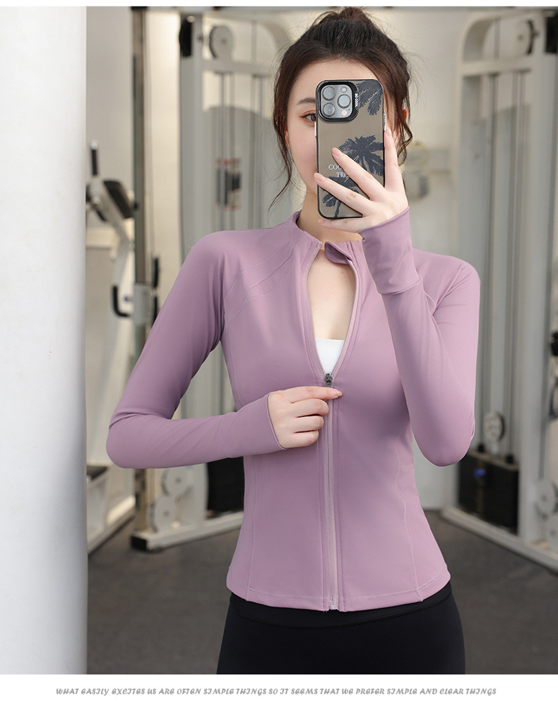 Fashion sports zipper yoga jacket W18-CX-122