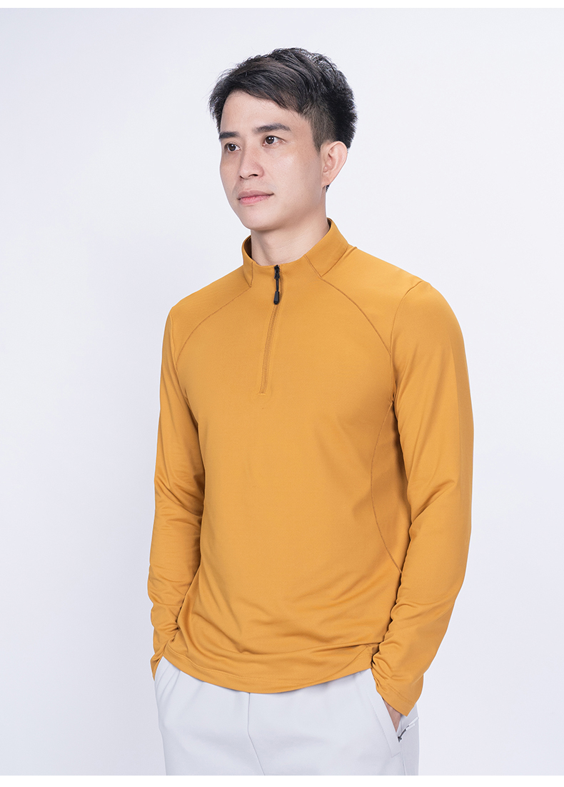 210g4D bay pattern jacquard long sleeve T-shirt KD4-88153