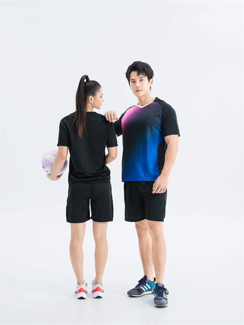 V-neck short-sleeved T-shirt sports training suit GB4-2002