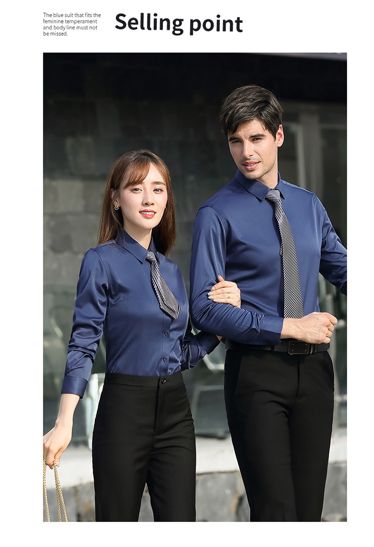 Professional plain solid color long-sleeved shirt DQ1-9801 men