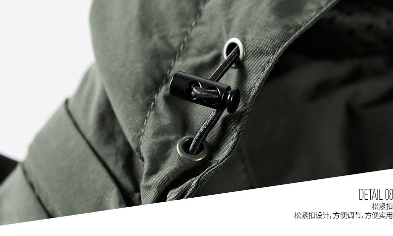 Outdoor men windproof jacket with detachable hood KC1-8689