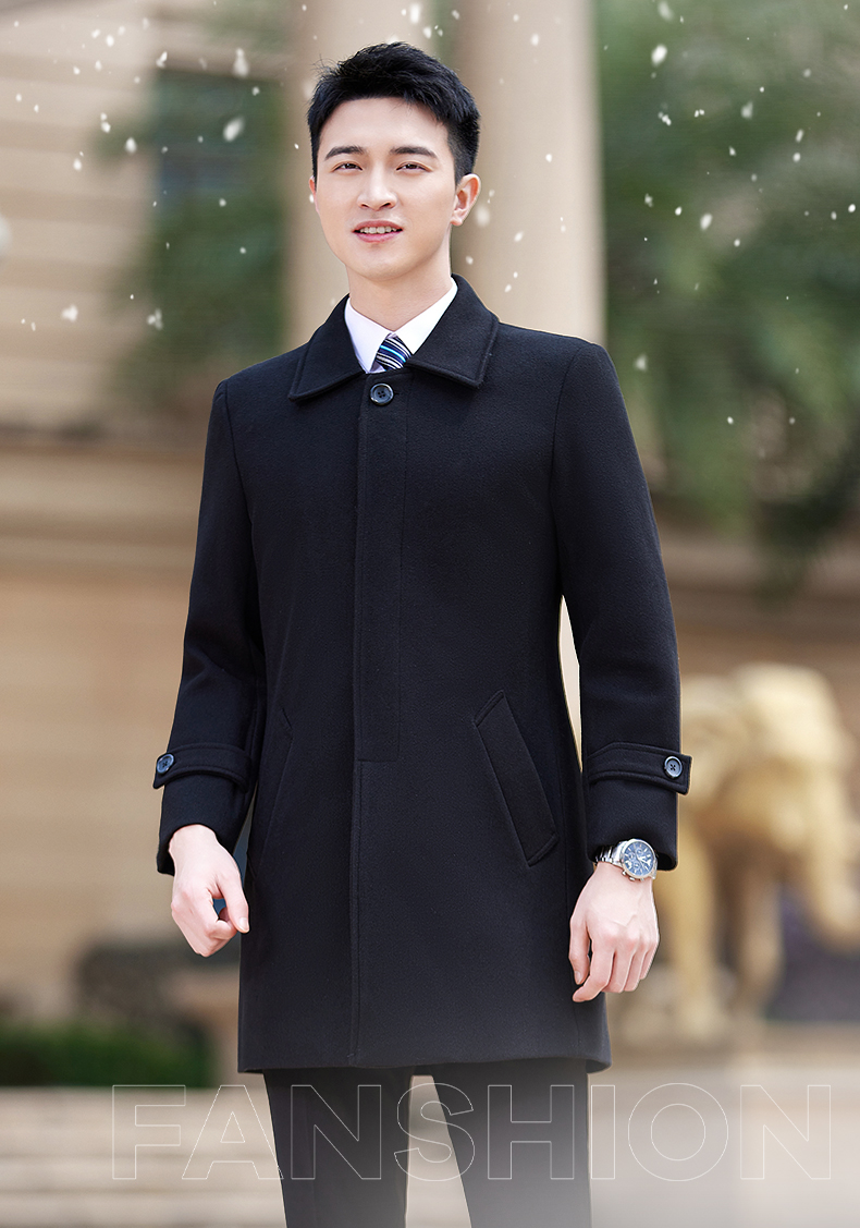 Business mid-length woolen coat for men DY7-1891A