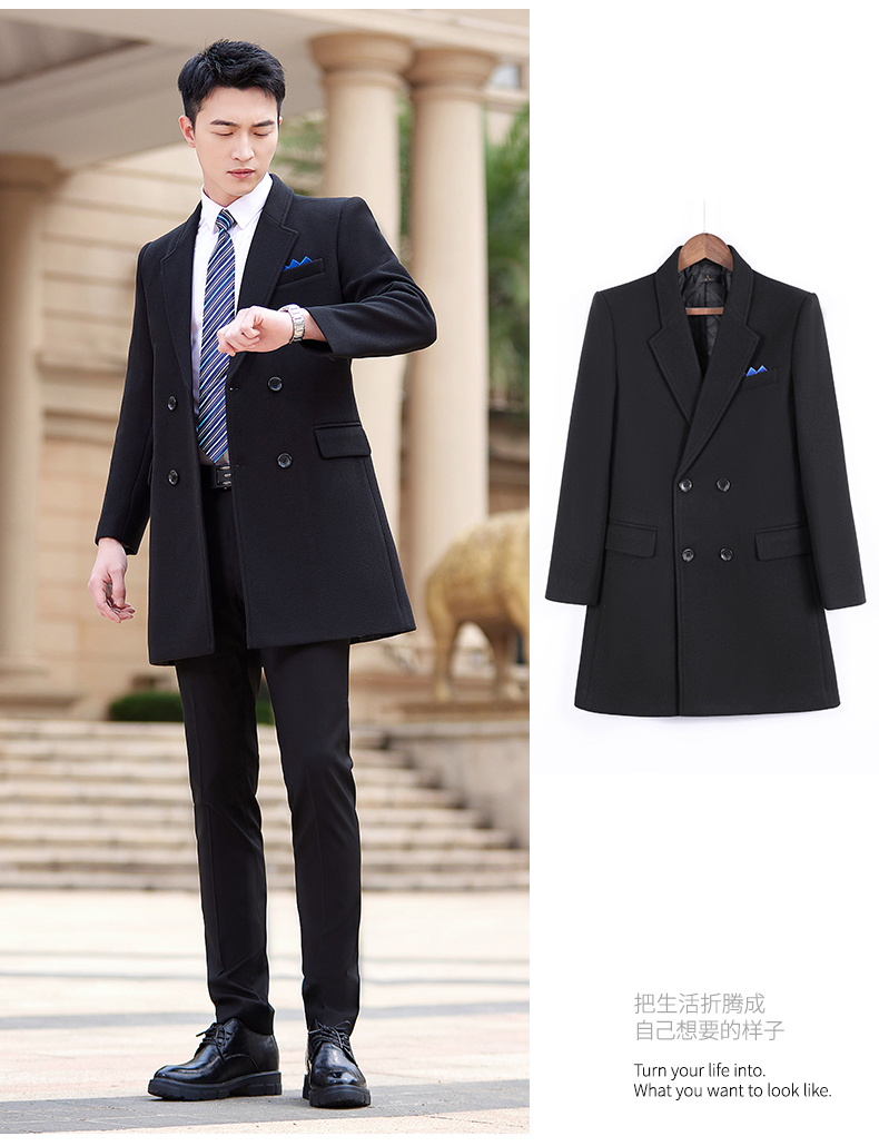 British style business slim woolen coat for men DY7-2333A for men