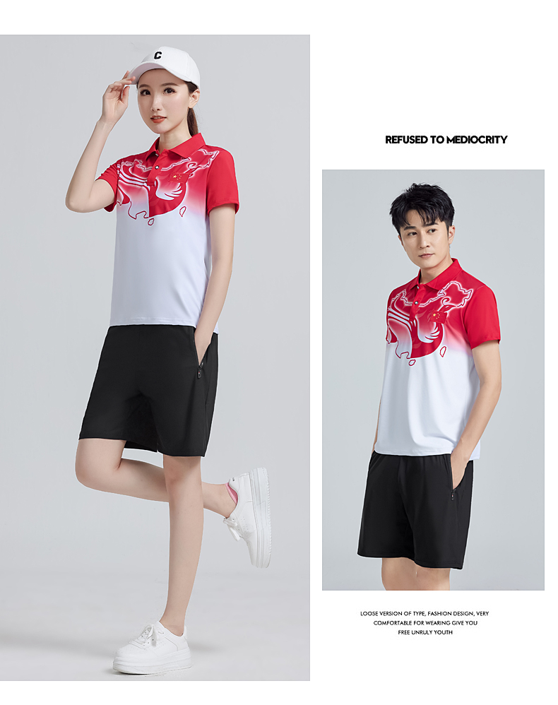 Comfortable and breathable couple sportswear shorts set KC3-555