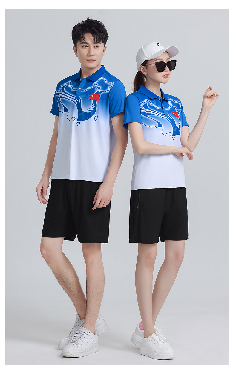 Comfortable and breathable couple sportswear shorts set KC3-555