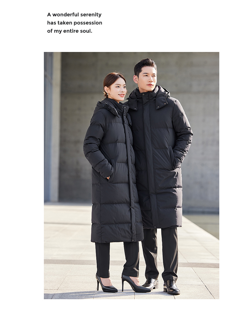 Men and women long thick down jacket DJ1-88015