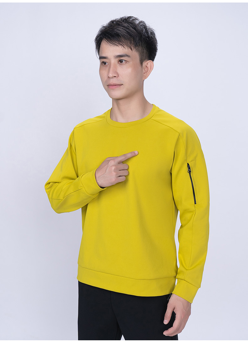 280g high elastic Roman cloth solid color long sleeve T-shirt KD4-5335