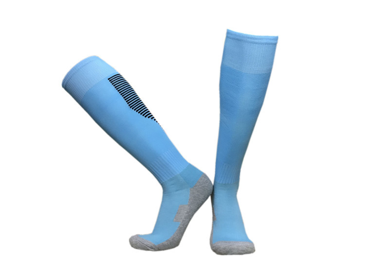 Towel bottom solid color mid-length football socks for adults GY9-CTM012