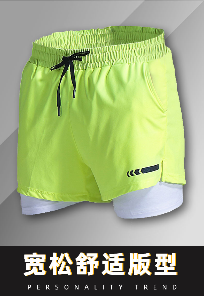 Fake two-piece shorts with lining GB5-B40D