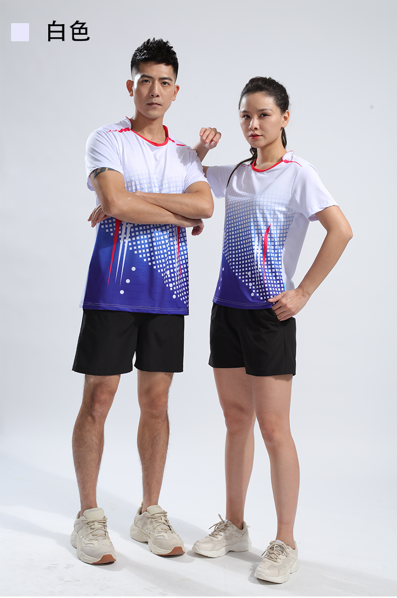 Volleyball Table Tennis Badminton Gradient Color Casual Suit Men 55-9001