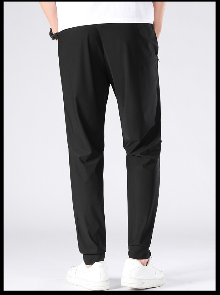 Flat-leg sports casual ice silk trousers for men and women G14-020