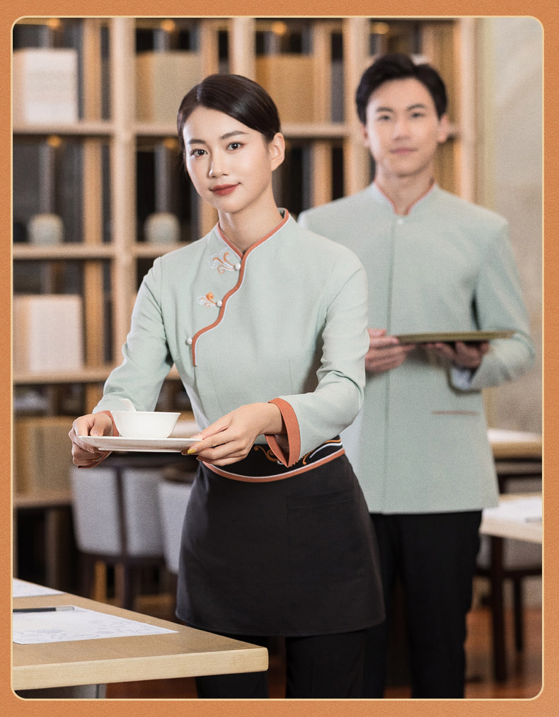 Three-button Xiangyun catering waiter work clothes H01-2022-32 female