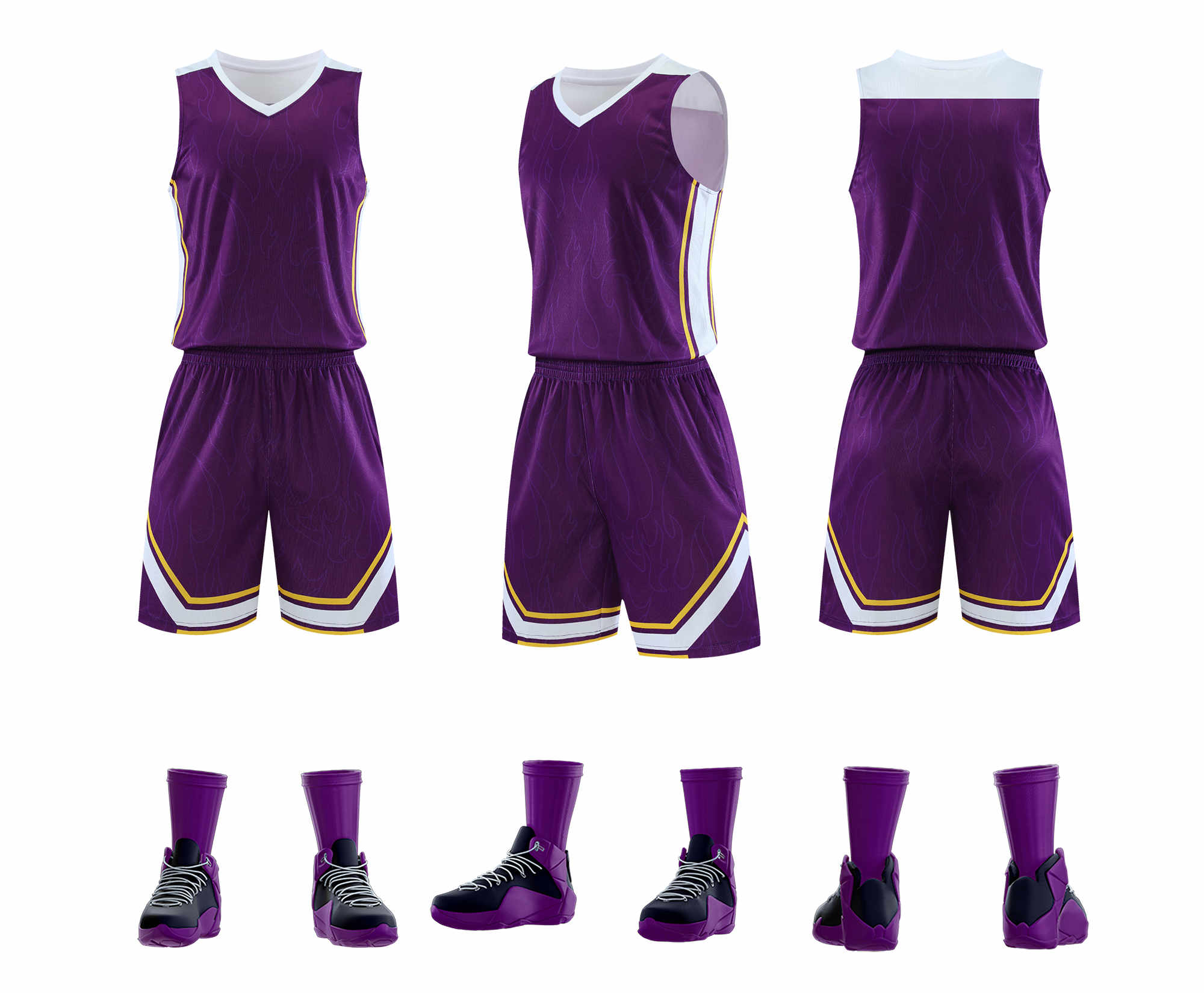 Moisture wicking quick-drying basketball jersey set YA-8622