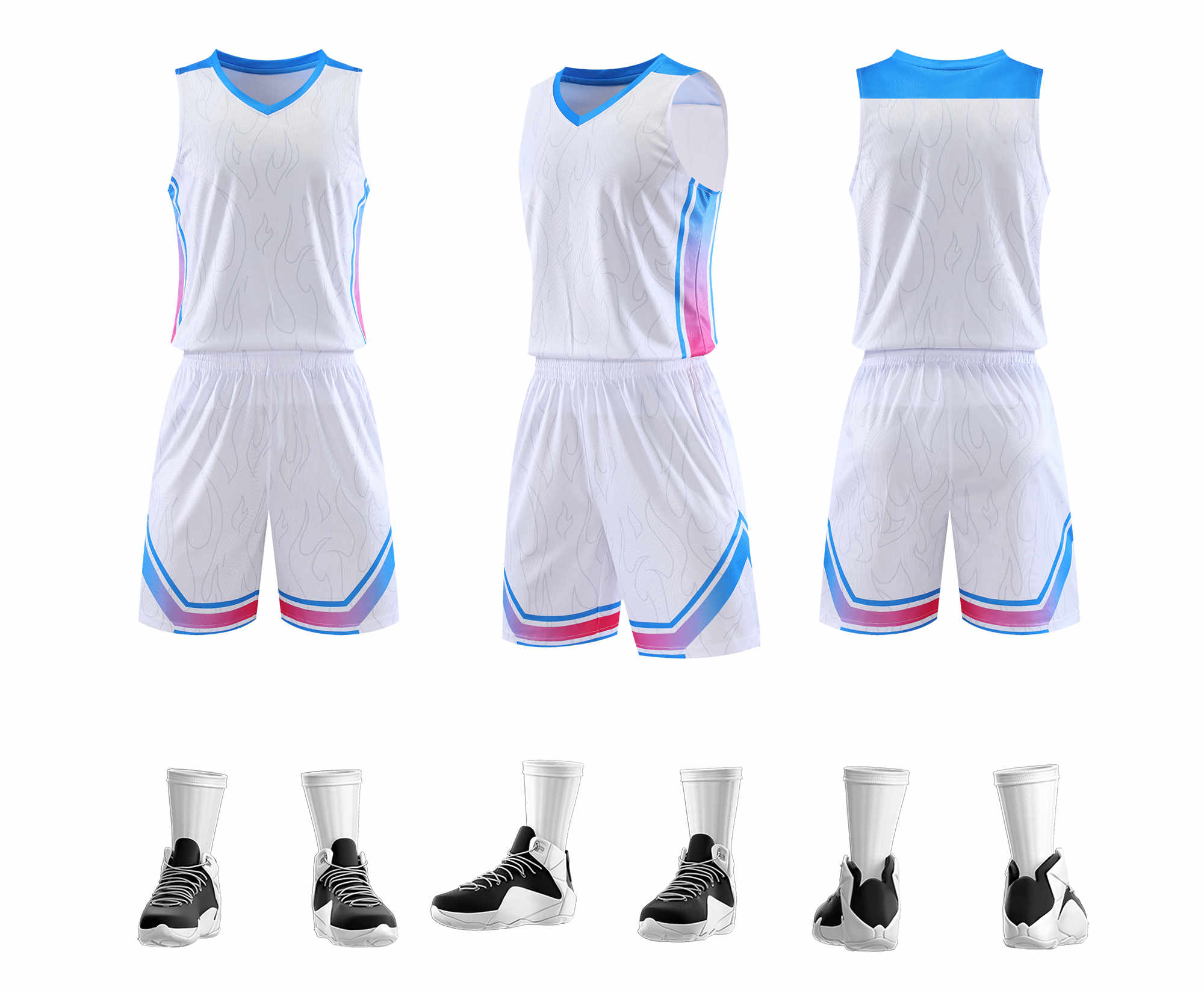 Moisture wicking quick-drying basketball jersey set YA-8622