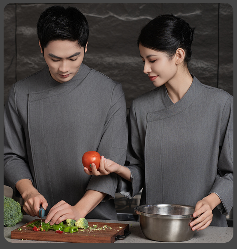 Imitation denim long sleeve chef uniform H20-C24-5079