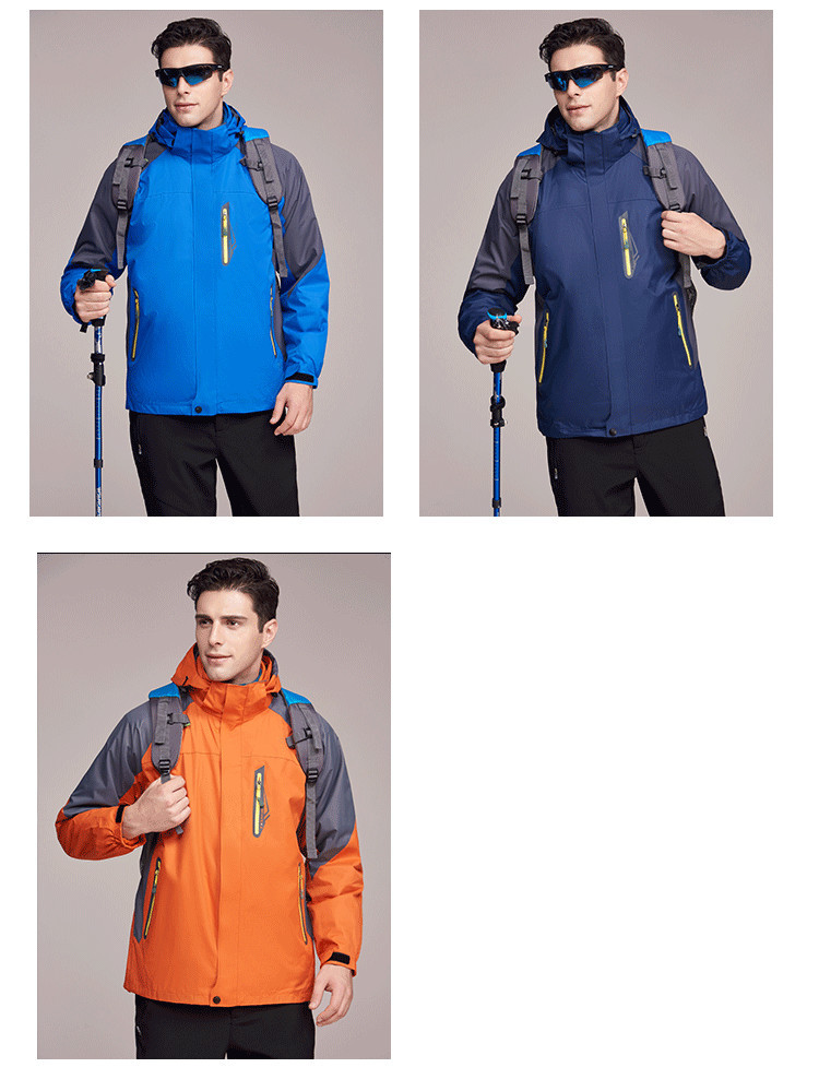 Waterproof, cold-removing and warm three-in-one jacket for men H09-1208