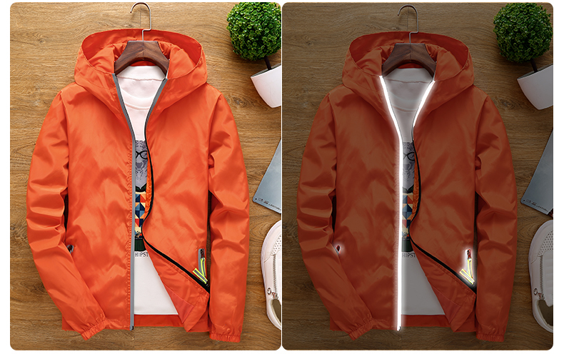 Reflective zipper jacket B17-8811